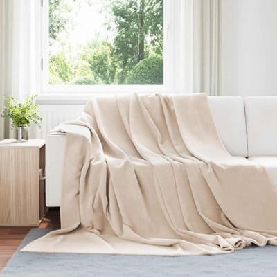 vidaXL - Dekentjes - 6 - st - Beige - 220 - x - 240 - cm - 8.23 - kg - Fleece