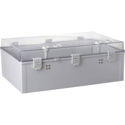 TRU COMPONENTS TC-PSC-40x60x22 Schakelkast 400 x 600 x 220 ABS, Polycarbonaat Lichtgrijs 1 stuk(s)