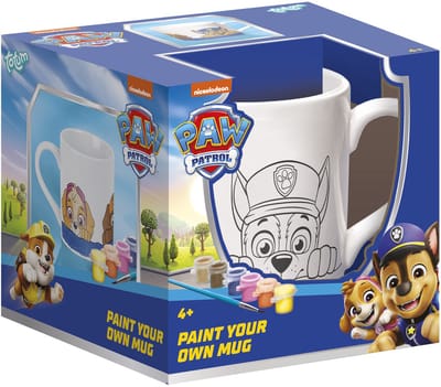 PAW Patrol speelgoed Totum Inkleur beker mok beschilderen - knutselen keramiek incl. verf en penseel creatief speelgoed cadeau jongens en meisjes vanaf 4 jaar