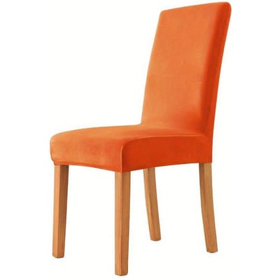 1 stuks effen kleur stoelhoes superzachte stoelhoezen voor eetkamer luxe kantoorstoelhoezen rekbaar voor banket oranje