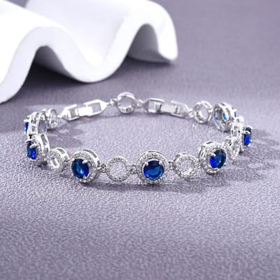 Populaire Sieraden Accessoires Gekleurde Zirkonia Sieraden Armband Messing Geplatineerd Handgemaakt free exclusive extension buckle white