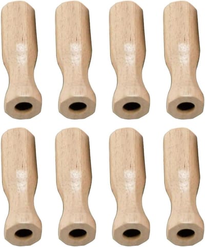 Tafelvoetbal Handvatten - Reserve Onderdelen - Spel Verbeteren - Ergonomisch Ontwerp - 8 Stuks - Houtkleur
