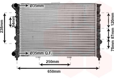 Van Wezel - RADIATOR VOOR ALFA ROMEO 156 932 1997-2003 60615705