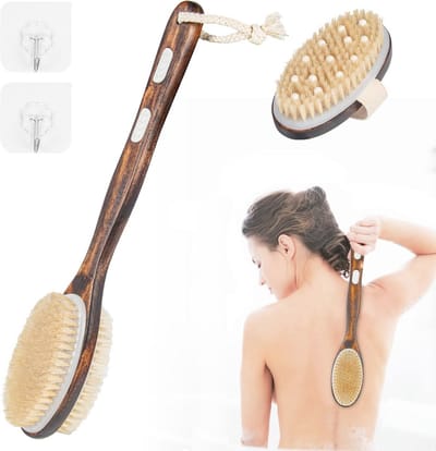 Lange Handgreep Badborstel voor Douche en Peeling