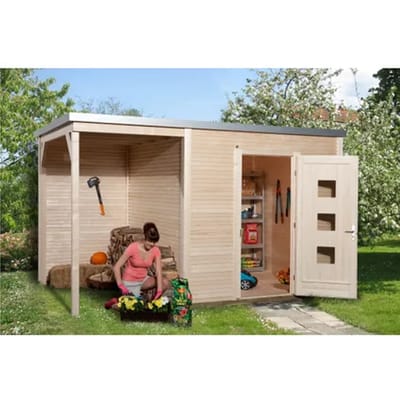Weka Tuinhuis Met Overkapping 413 Type A Gr2 300x450cm