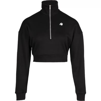 Gorilla Wear Ocala Cropped Half-Zip Sweatshirt - Zwart - XS