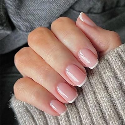 Dailygoods- Nepnagels 24 Stuks - Plaknagels - Kunstnagels - Acryl Nagelkunst - Franse Tip - Volledige Dekking - Roze/Witte Rand