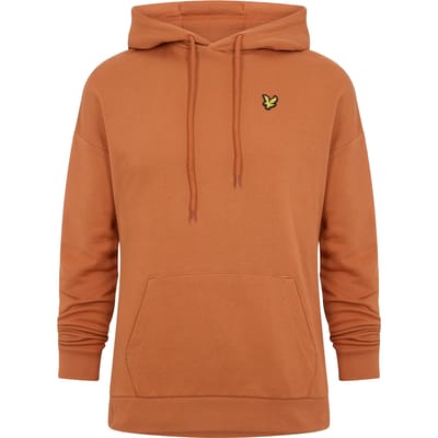 Lyle & Scott Dames/Dames Relaxed Fit Crop Hoodie (Roestige sinaasappel)