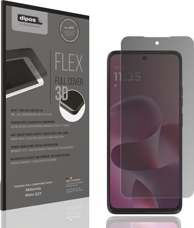 dipos FLEX – Matte Privacy Screenprotector geschikt voor Motorola Moto G37 | Volledige Schermbescherming | Case-Friendly