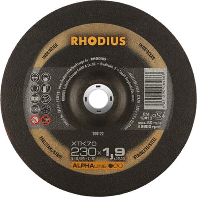 Slijpschijf - 230*19 - Rhodius - 10 stuks - Metaal - Slijpschijven