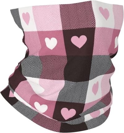 Multifunctionele Doek - Loopsjaal Halsband - Buitenactiviteiten Bescherming - 100% Polyester Ademend - 25 x 50 cm - Roze Wit Zwart