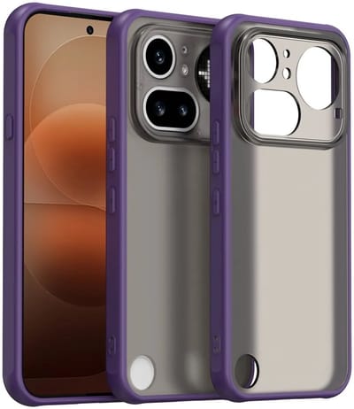 Hoesje geschikt voor Nothing Phone (4a) Pro - Phonesta AirFrost Semi-Transparante Back Cover - Mat Paars