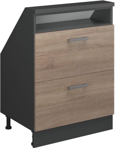 Vicco Rion Kast voor schuine wand – met 2 laden Sonoma/antraciet