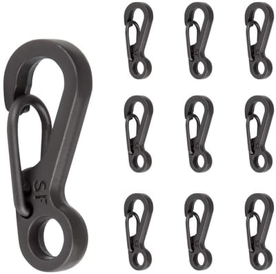Dailygoods - Mini Spring Rugzaksluitingen - Metalen Snap Karabijnhaken - Ideaal voor Sleutelhangers - Compact Formaat - Handig voor Camping - 10 Stuks