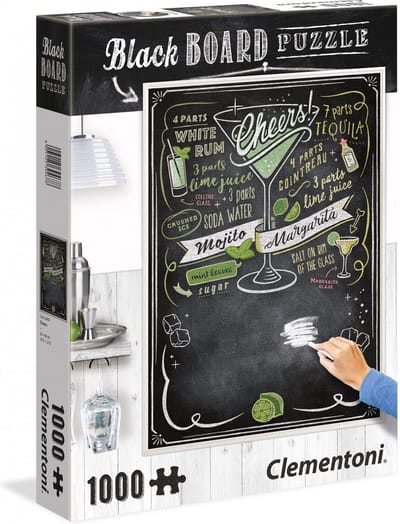 Clementoni Legpuzzel - Krijtbord Puzzel - Cheers - 1000 stukjes, puzzel volwassenen