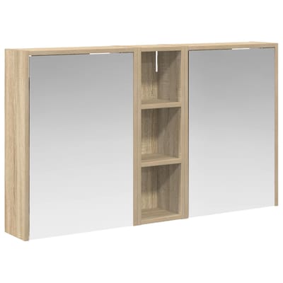 vidaXL - Badkamerkast - set - 3 - st - 106 - x - 16 - x - 62,5 - cm - Bewerkt - hout