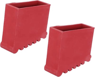 Laddervoeten - Antislip Kussens - Veilig Klimmen - Duurzaam Rubber - 9.2x9.1x3.7cm - Rood