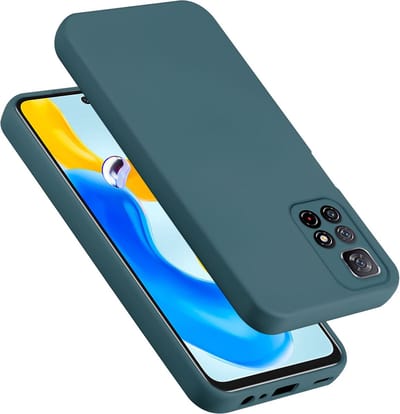 Cadorabo Hoesje geschikt voor Redmi Note 11s 5G in LIQUID GROEN - Beschermhoes gemaakt van flexibel TPU silicone Case Cover