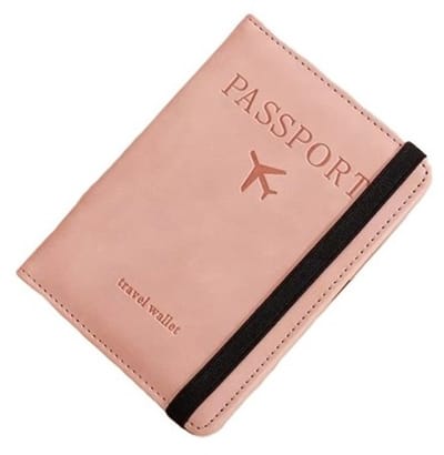 Mj Joys® - Paspoort Hoesje – Paspoorthouder – Paspoort Cover – Travel Wallet – RFID – Paspoortbeschermhoes – Passport cover – Reisportemonnee – Roze
