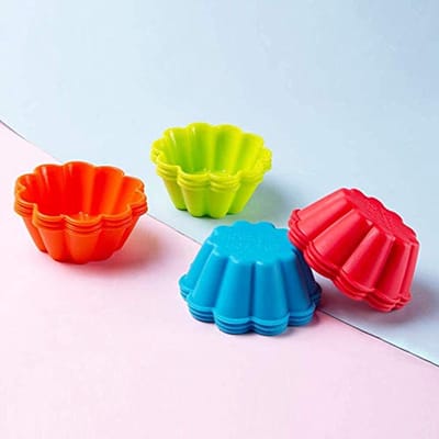 Mini Tartvormen 12 Stuks - Herbruikbare Siliconen Muffin & Cupcake Bakvormen