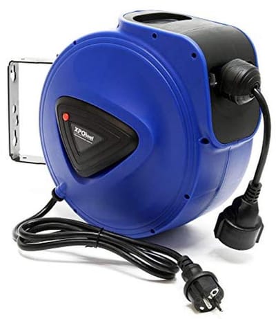Automatische kabelhaspel 15 m met muurbeugel en 180° draaibaar