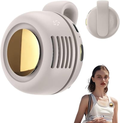 Draagbare, stille, bladloze miniventilator, clipventilator voor taille en nek, draagbare persoonlijke koelventilator met drie snelheden, oplaadbare kleine cycloonventilator met clip.