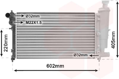 Van Wezel - RADIATOR VOOR PEUGEOT 106 1996-2003 0000133001