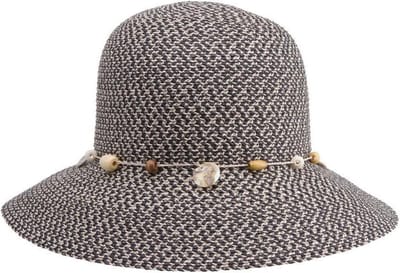 Gatsby Bucket Hat – Strandhoed Dames UV Bestendig UPF50+ - Maat: M-L: 58 cm - Charcoal