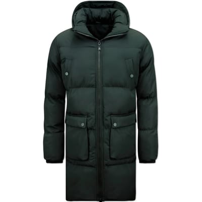 Winterjas Heren - Puffer Jas - Heren Jas Winter - Winterjassen Heren Lang - Jassen Heren - 3361 - Zwarte Jas