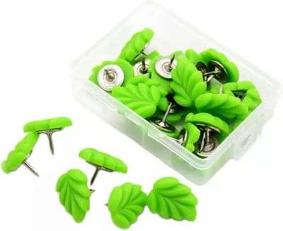 Akyol - Punaises blaadjes - Prikbord - blaadjes punaises - punaise blad - punaises voor school Memobord - punaises voor school- punaise - punaise prikbord – 10 stuks – Blad punaise