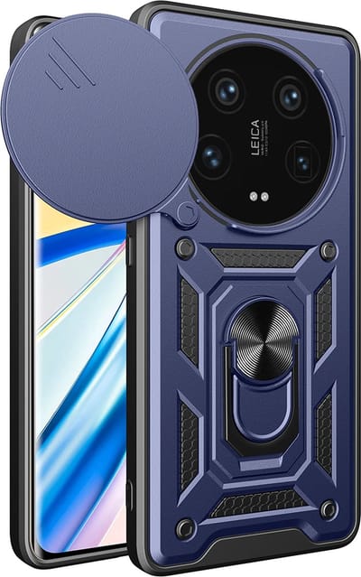 Hoesje geschikt voor Xiaomi 14 Ultra - Techsuit Camshield Back Cover - Blauw