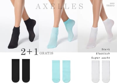 Stijlvolle sneakersokken, 3 paar geschenkset, 36/39