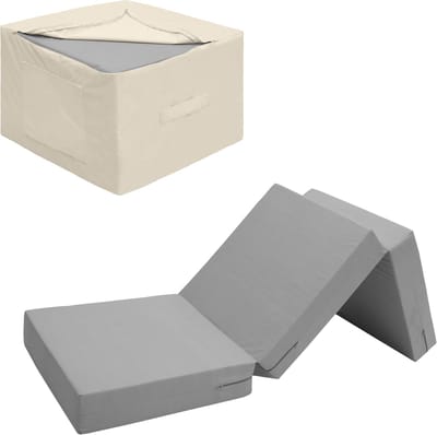Opvouwbare Matras – Volwassen Vouwmatras – Logeermatras Opvouwbaar – Zetelbed – Inklapbaar Logeerbed – 1 Persoons Gastmatras voor Volwassenen