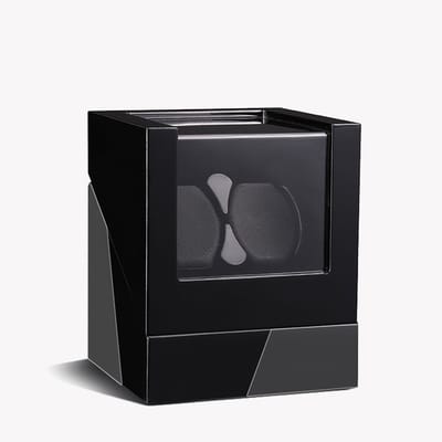Gloovon® - Watchwinder - Horlogewinder voor 2 Automatische Horloges - Fluisterstil <10dB & Antimagnetisch - USB Voeding - Zwart