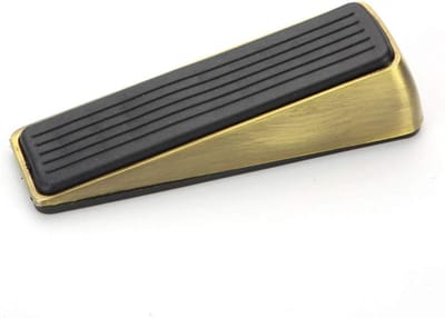 Deurstopper Rubber - Deurhouder Wig - Deuren Open Houden - Anti-slip Grip - 12 cm Lengte - Groen Brons