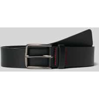 HUGO Leren Riem Gerik Sz35 Leather Belt W110 Black Zwart