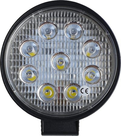 Werklicht rond | LED verstraler 9x3 = 27W | 10-30 Volt | 6000K | IP67