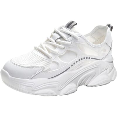 Sportsandalen Dames Nieuwe Zomer Ademende Mesh Schoenen Holle Dad Schoenen Damesschoenen Tas Hoofd Strand Schoenen 40 white
