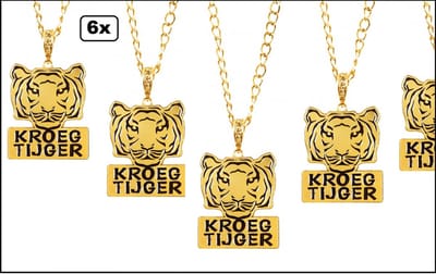 6x Party Ketting kroeg tijger - Oktoberfest thema feest festival fun cafe fun sieraad