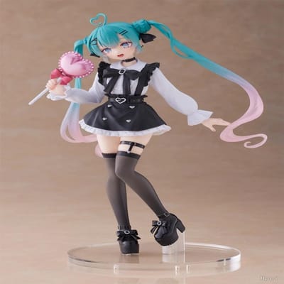 18cm Sexy Meisje Hatsune Miku Anime Figuur Mode Subcultuur Miku Actiefiguur Kamerdecoraties PVC Verzameling Model Poppen Speelgoed black