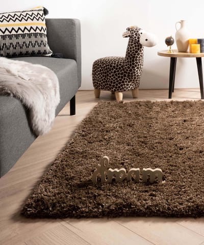 Hoogpolig vloerkleed - Cozy Shaggy bruin 200x300