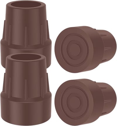 4 Stuks Vervangende Rubber Voetjes voor Stoelen, 25mm, Universeel Antislip voor Rollators, Hoogtebedden, en Douches