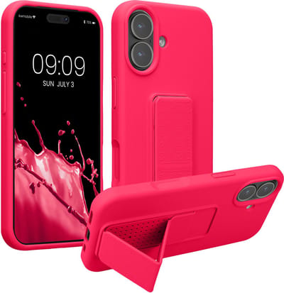 kwmobile back cover voor smartphone - geschikt voor Apple iPhone 17 - 1x beschermhoesje van kunststof - In neon roze