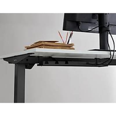 Schäfer Shop  Select Bureautafel START UP, eentraps elektr. in hoogte verstelbaar, B 1200 mm, beuken/zwart