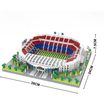 Camp Nou Club Diamant Voetbalveld Bakstenen Beroemde Architectuur Bouwsteen Speelgoed Voor Kinderen Jongens Verjaardagscadeaus Bureau Ornament