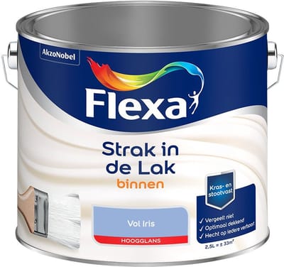 Flexa - Strak In De Lak Binnenlak Hoogglans - Vol Iris - Mengverf - 2,5 L