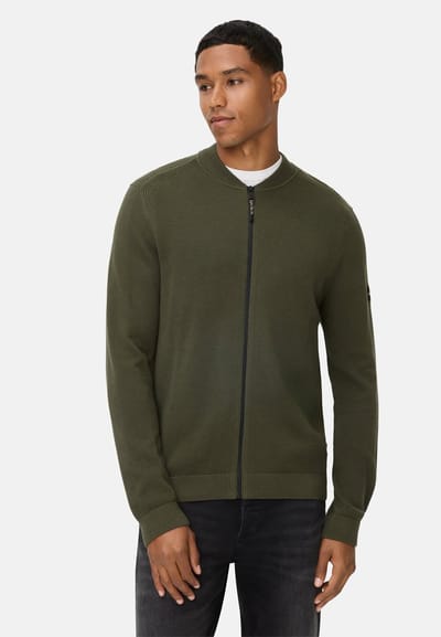 camel active Vest in bomberstijl - Maat menswear-S - Bosgroen