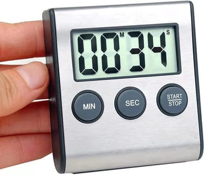 Thijox - Digitale Keukentimer met Magnetische Bevestiging, Luid Alarm en Grote Cijfers voor Koken, Bakken en Huiswerk, Perfect voor Studenten en Thuis