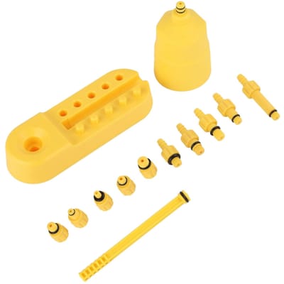 Fietsrem ontluchtingskit Fiets schijfremolie Schijfolie verversen Oliegereedschap Nylon koppelingen set yellow