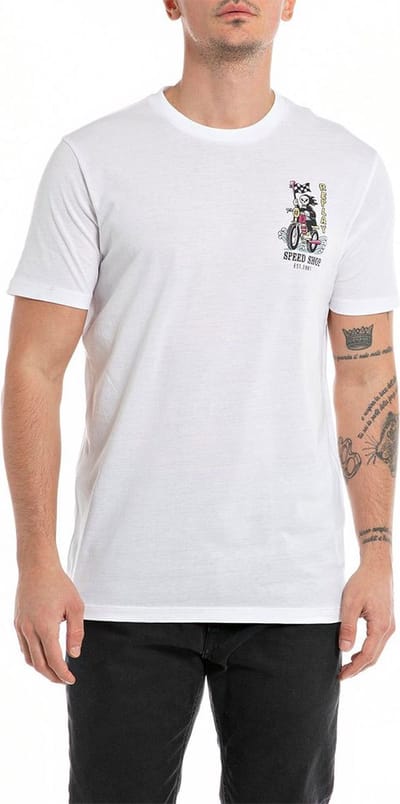 Replay M6676 .000.2660 T-shirt Met Korte Mouwen Wit XL Man